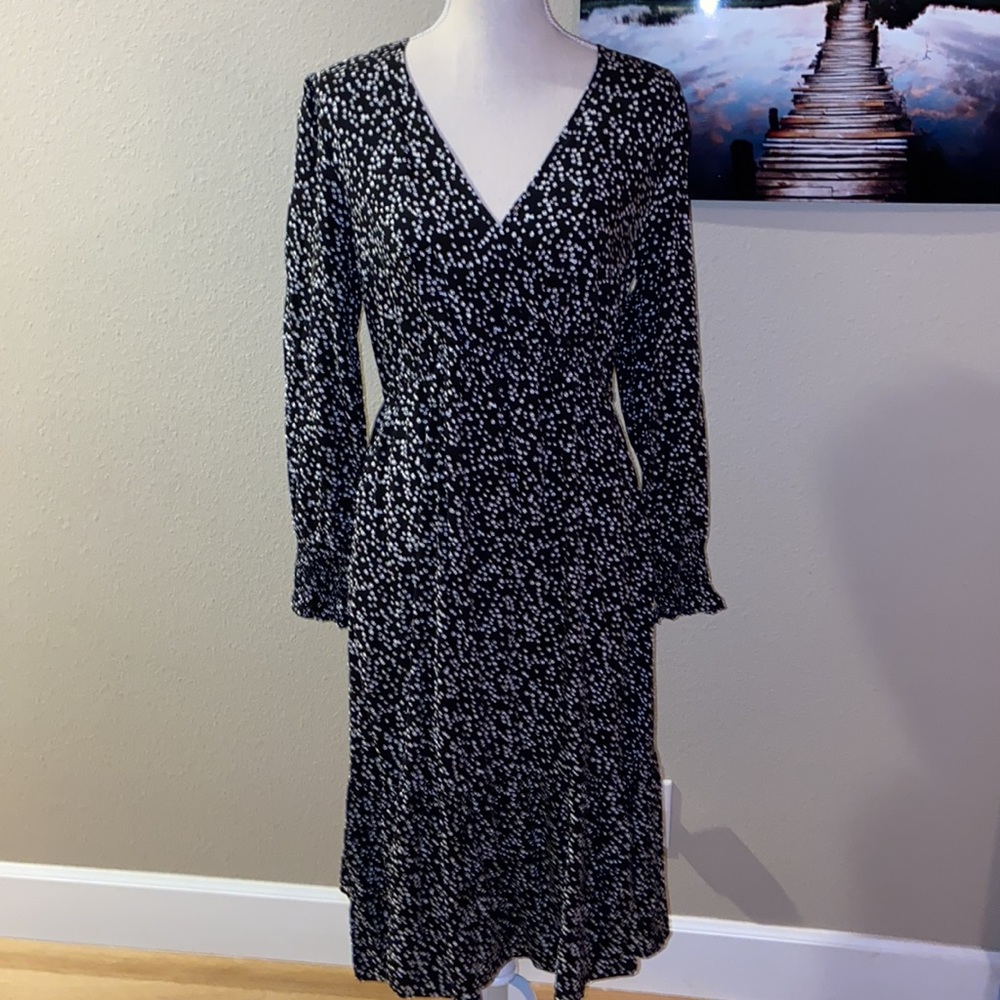 NWT GAP Maternity Dress Crossover Front Midi Maxi Floral Flowers Pockets NEW